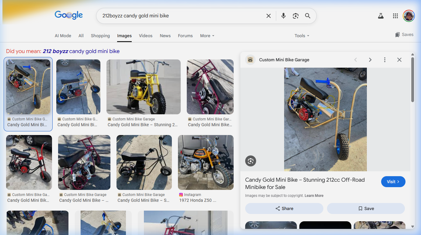 Gold Standard Mini Bike