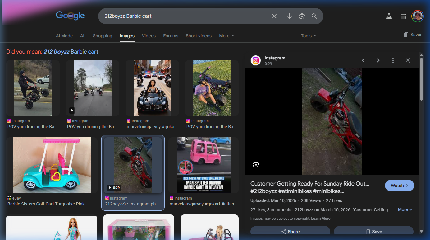 Red Mamba Mini Bike